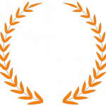 orange laurel wreath